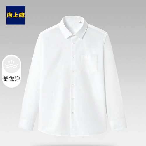 直播专享价！2024年春季男装正品新款舒微弹柔软简约商务长袖衬衫