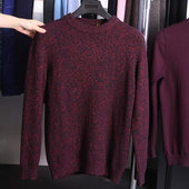 H家 简约舒适柔和圆领修身 撤标撤柜 秋冬款 男士 长袖 针织衫