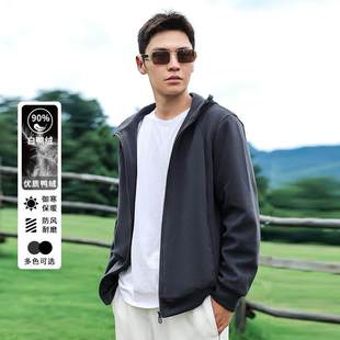 一线撤柜撤标男新款三防黑金蓄热锁温高级质感绒感亲肤连帽羽绒服