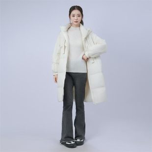 长款 高货 时尚 高充绒量冬季 洋气加厚保暖连帽羽绒服女 品牌撤柜
