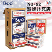 小蜜蜂扑克牌正品 NO.92蜜蜂Bee扑克纸牌宽牌百家乐德州扑克专用牌