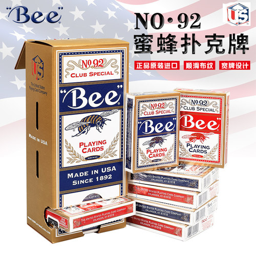 小蜜蜂扑克牌正品NO.92蜜蜂Bee扑克纸牌宽牌百家乐德州扑克专用牌 - 封面