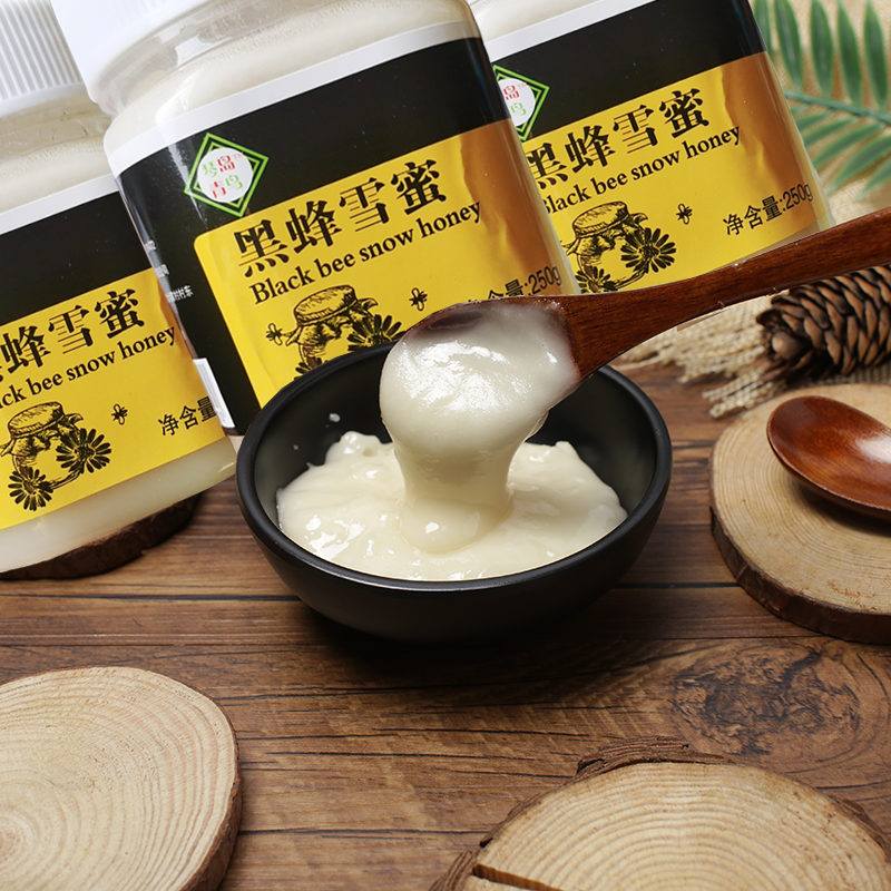 东北黑蜂长白山椴树雪蜜纯蜂蜜天然结晶蜜成熟白蜜农家250g包邮