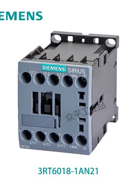 西门子(SIEMENS)3RT系列交流接触器 3RT6018-1AN21 220VAC 16A 3P
