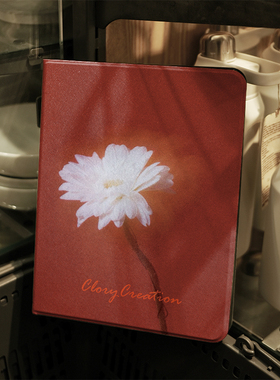 白色小菊花ins风ipad保护套2024带笔槽款10.2平板壳mini6全包防摔12.9寸air6适用于苹果ipadpro11寸