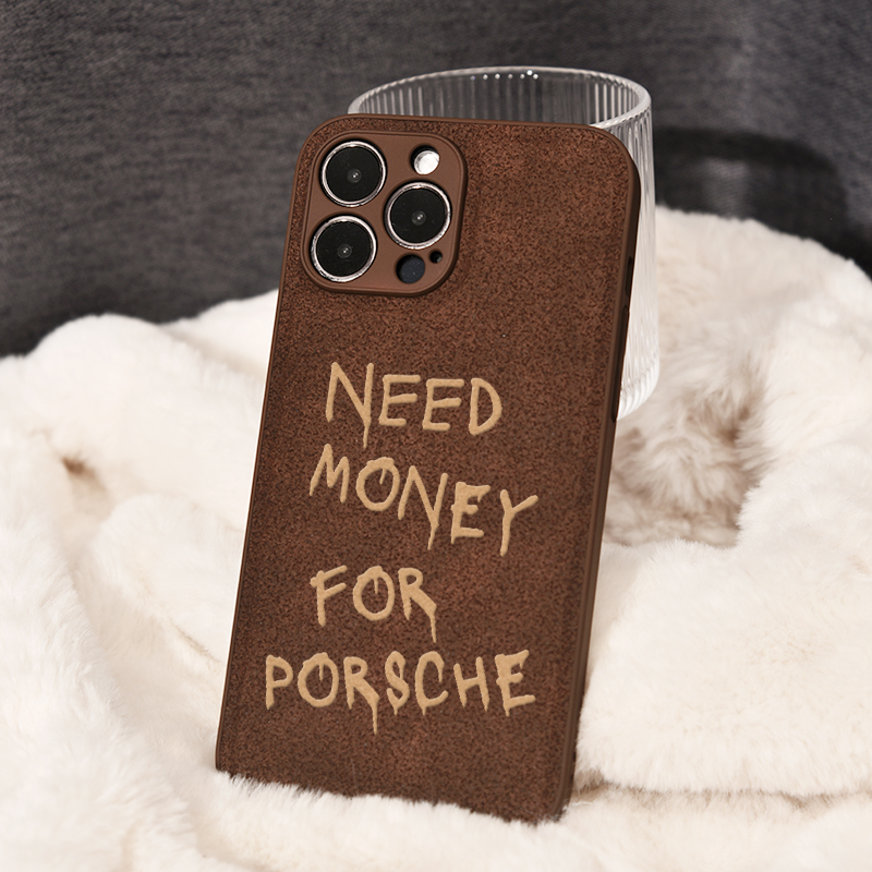 i need money皮革小众皮革适用于苹果iphone15promax手机壳14promax全包防摔创意13PRO/12/XS新款原创
