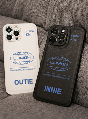 人生切割术INNIE OUTIE周边同款皮革小众适用于苹果iphone16promax手机壳15promax全包防摔创意14PRO/13pro