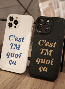 C'est TM quoi Ga皮革小众适用于苹果iphone16promax手机壳15promax全包防摔创意14PRO/13pro/12原创