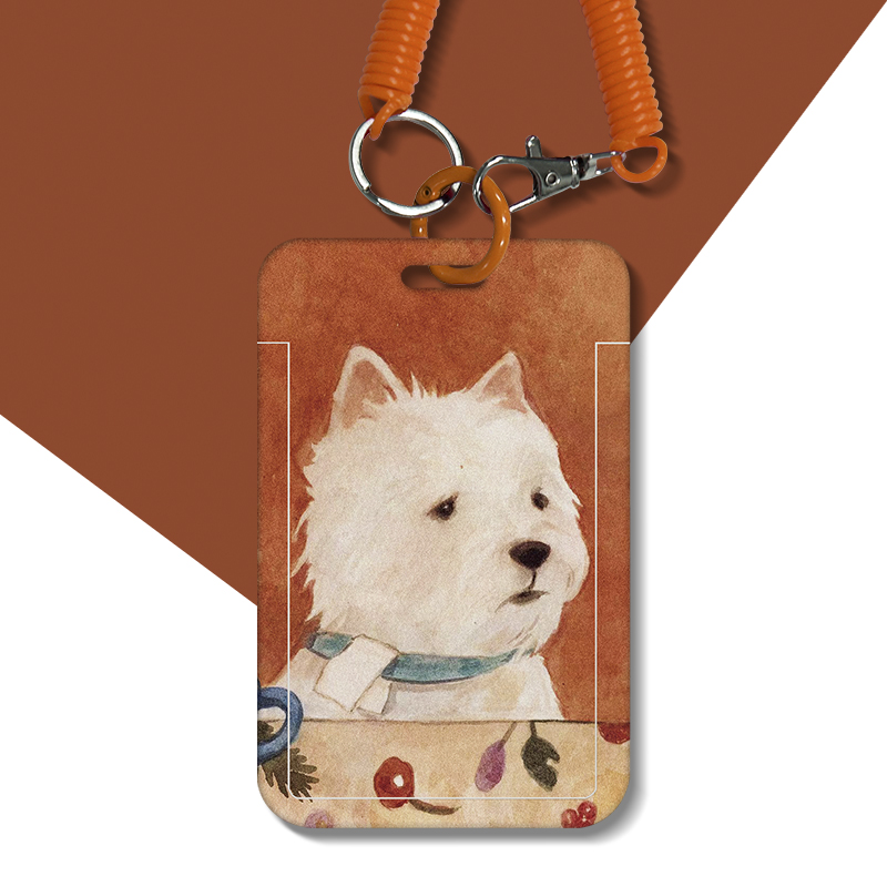 可爱西高地狗狗公交卡学生饭卡套