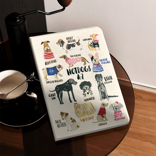 ins狗狗画集ipad保护套2022带笔槽款10.2平板air5壳mini6全包防摔12.9寸10.5适用于苹果ipadpro11寸保护壳
