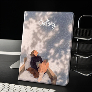 夏日悠闲慵懒 10.2平板air5壳mini6全包防摔12.9寸10.5适用pro11寸保护壳 女孩ins风ipad保护套2022带笔槽款