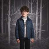 JACK25年英伦春秋冬经典 JANIE AND 衍缝菱形格男女童中性夹棉外套