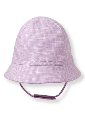 外单J珍J克春秋季全棉紫色0-6-12个月女宝宝帽婴儿帽小帽檐帽