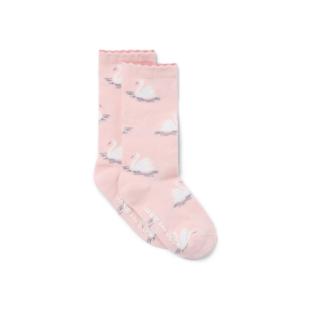 5岁女童宝宝春秋冬四季 JACK粉色沟边中高筒配裙4 长袜 AND JANIE