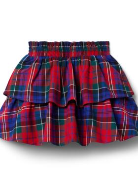 Janie and Jack女童优雅松紧弹力橡筋蛋糕荷叶半身裙短裙