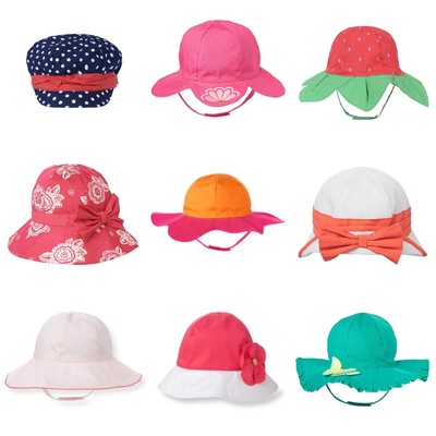 美单纯棉多款女婴幼童夏季遮阳帽