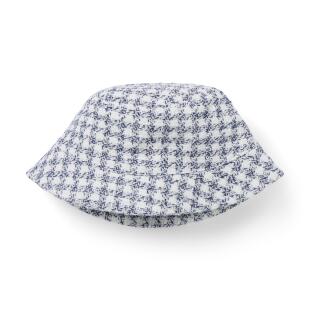 Janie and Jack黑白千鸟格春秋季纯棉蝴蝶结法式女童遮阳帽配裙帽