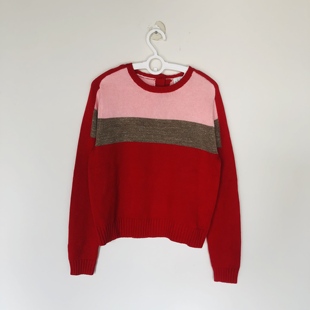 节红粉咖啡色6岁纯棉圆领长袖 Jack秋冬季 女童针织毛衣 and Janie