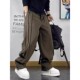复古拼接针织运动卫裤 男春秋款 潮流垂感直筒裤 美式 宽松百搭休闲裤