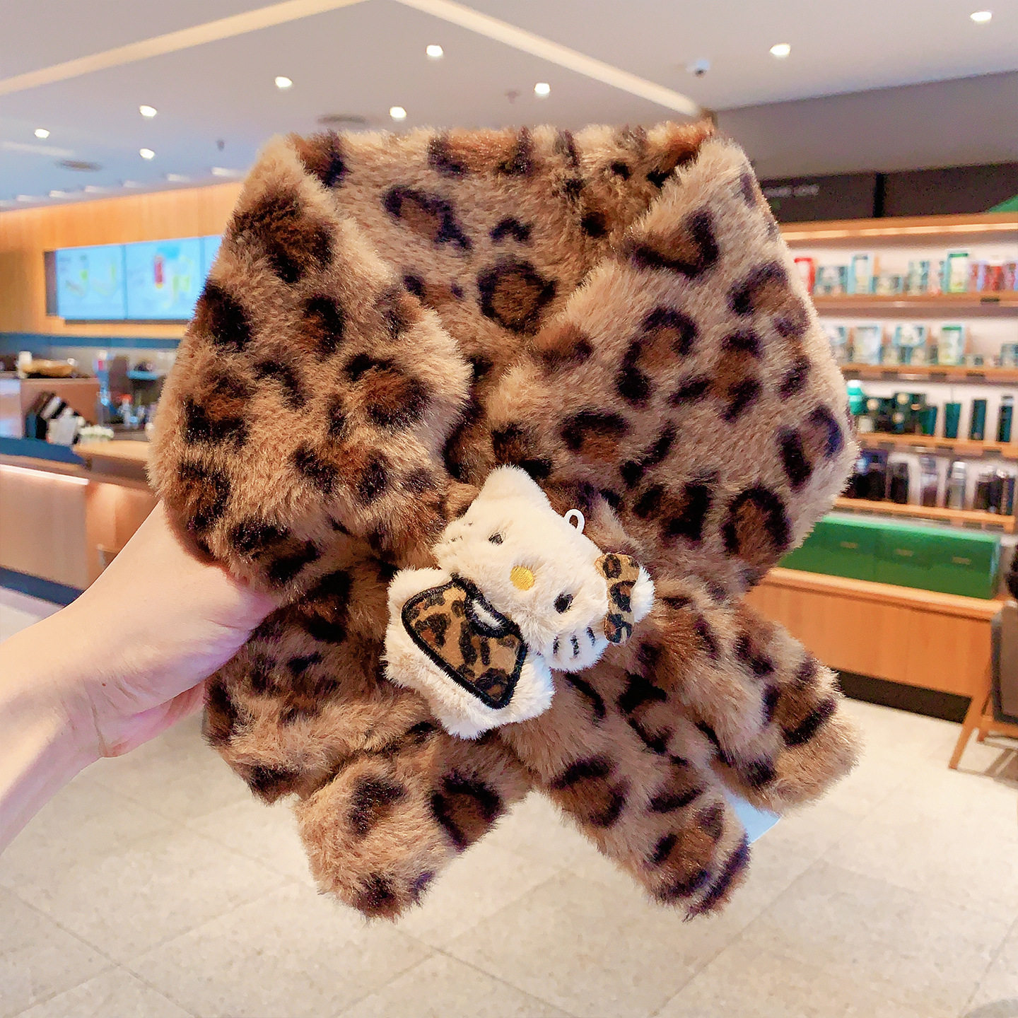 儿童加厚保暖防风围巾手套套装