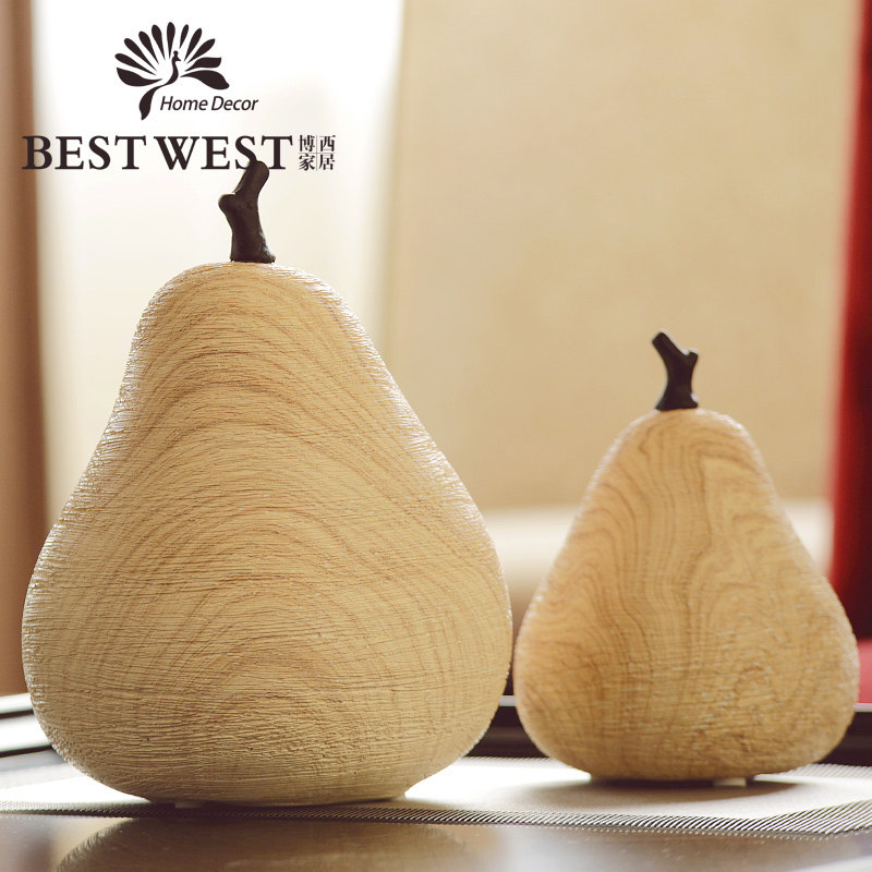 modern Simplicity simulation fruit Wood Pears Arts and Crafts ceramics Home Furnishing Decoration originality a living room ornamentin the Home accessories , Decoration  category - from Buy2taobao.com to provide professional Taobao agent buy service