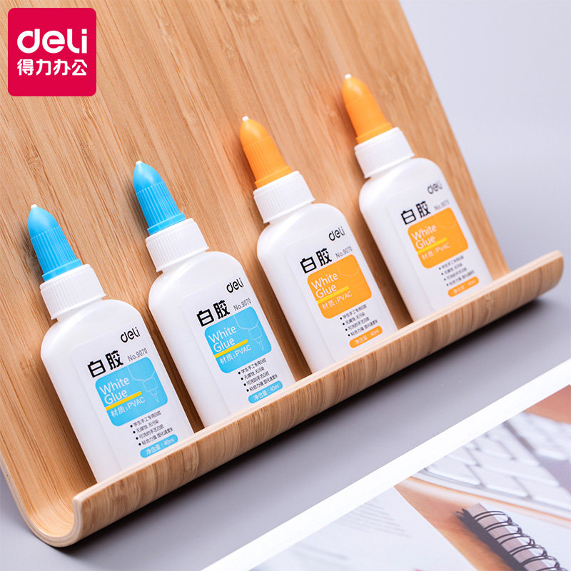 得力白胶液体胶水史莱姆做泥起泡胶大瓶安全可洗幼儿园小学生用儿童