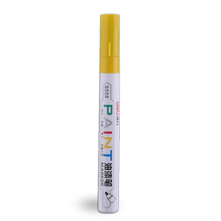 得力金色油漆笔加粗模型补漆笔金属镀金不掉色防水明星专用签名墙签字笔细2.0mm油性记号笔签到笔描金笔涂鸦