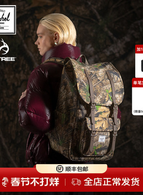 Herschel赫行 REALTREE联名Little America双肩包30L通勤旅行背包