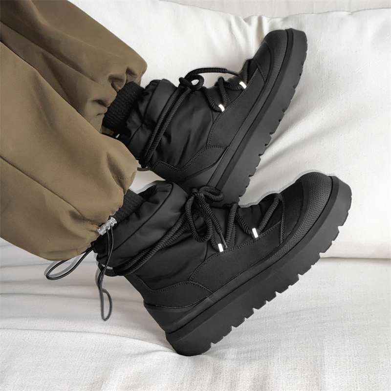 雪地靴高帮外穿保暖加绒棉鞋男款