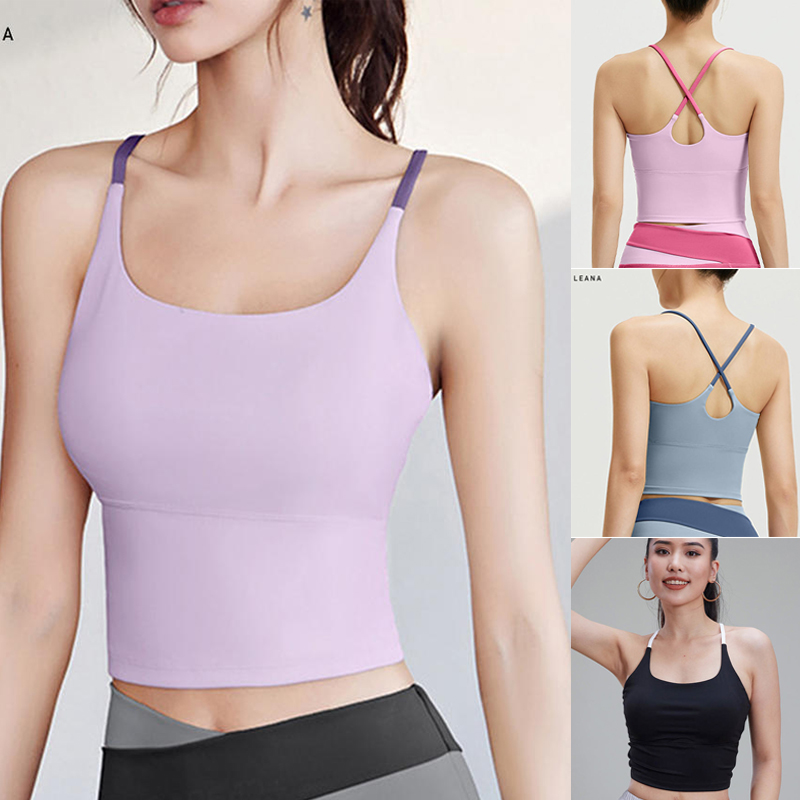 LEANA丽娜瑜伽服交叉美背短背心