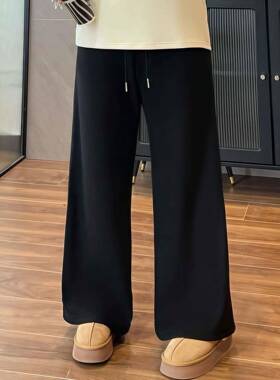 【花大尺码契装125】13加绒女休S裤AI闲长裤秋冬管子裤冬季TYY直