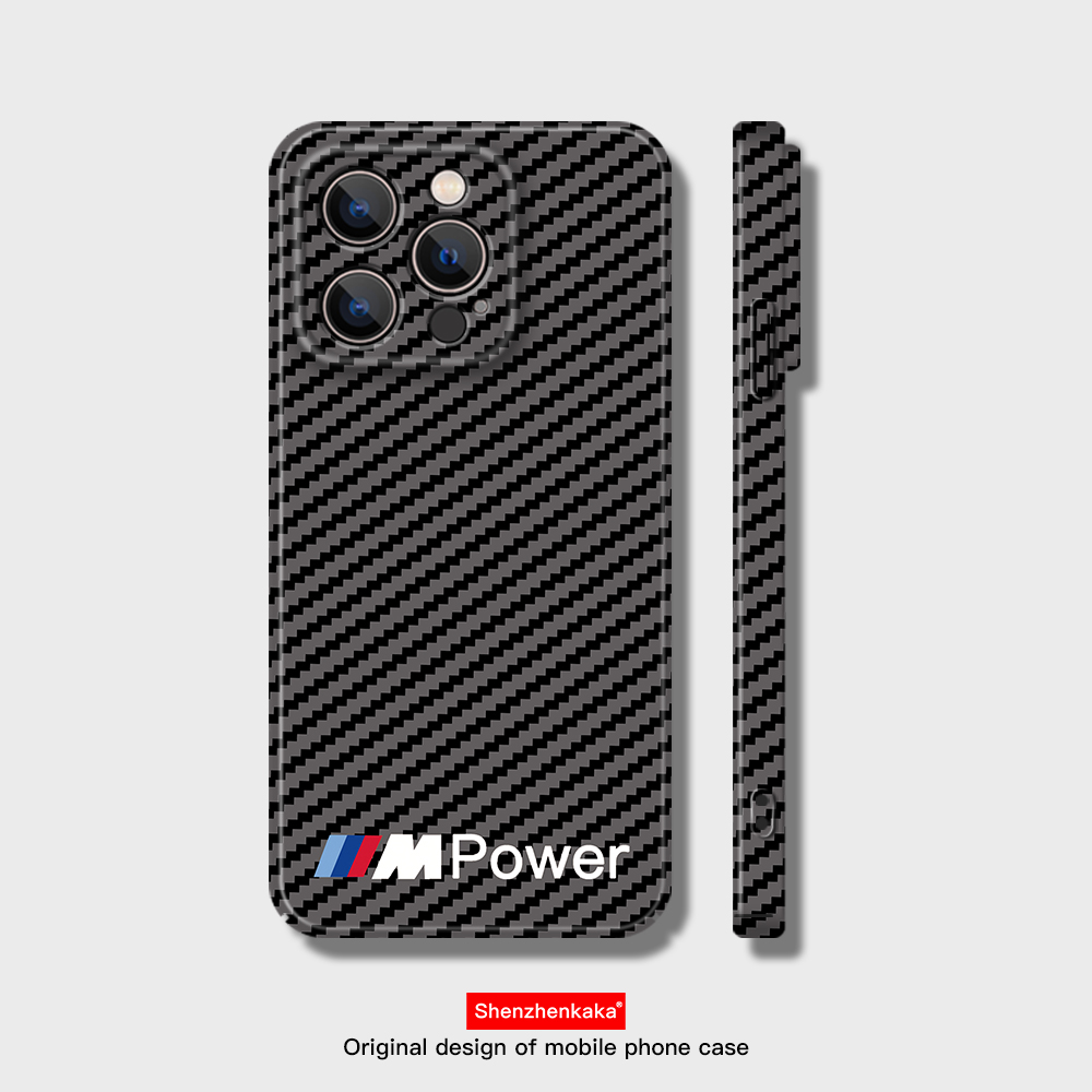 宝马Mpower碳纤维纹手机壳高档男