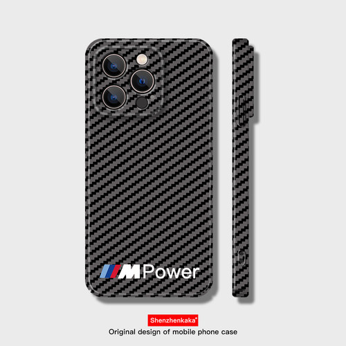 宝马Mpower碳纤维纹手机壳高档男