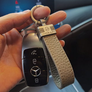 钥匙圈 高档真皮钥匙链车钥匙挂件定制男式 汽车钥匙扣女士时尚 个性