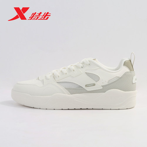 特步板鞋男鞋2026夏季款防滑耐磨舒适透气厚底休闲鞋974219310033