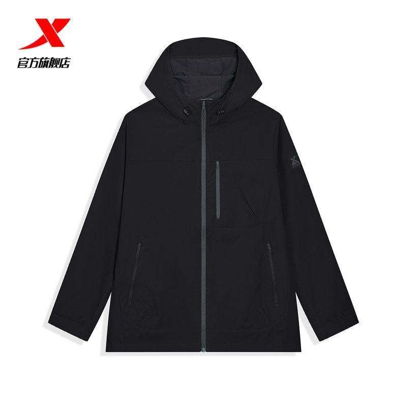 特步男士双层风衣2026春新款休闲防风宽松连帽外套974129150076,运动服/休闲服装,运动茄克/外套,淘宝优惠券,粉丝福利购,淘宝优惠卷