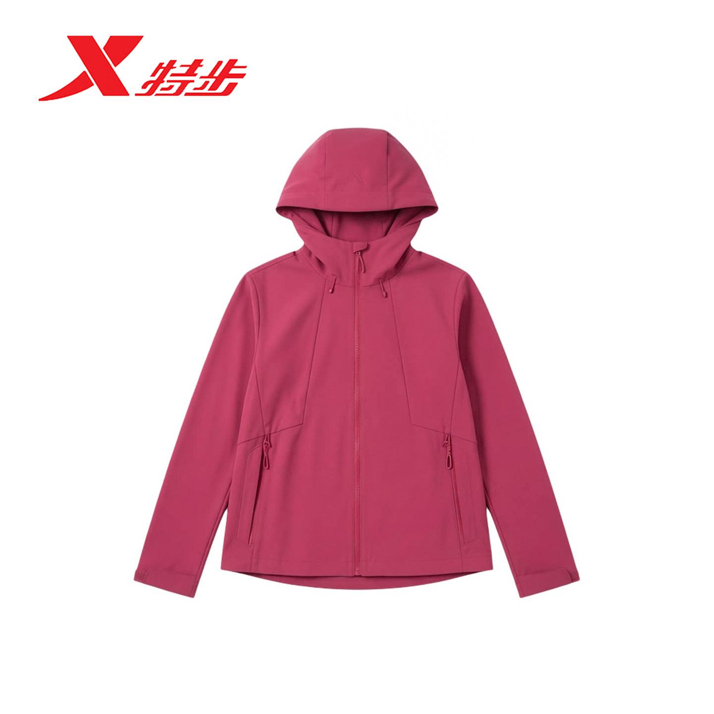特步运动风衣女薄外套秋季新款防风锁温户外冲锋衣974328140260
