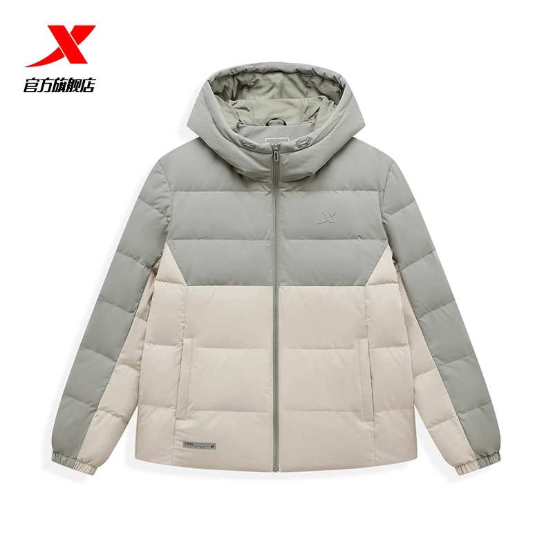 特步2024冬季新款羽绒服加厚保暖