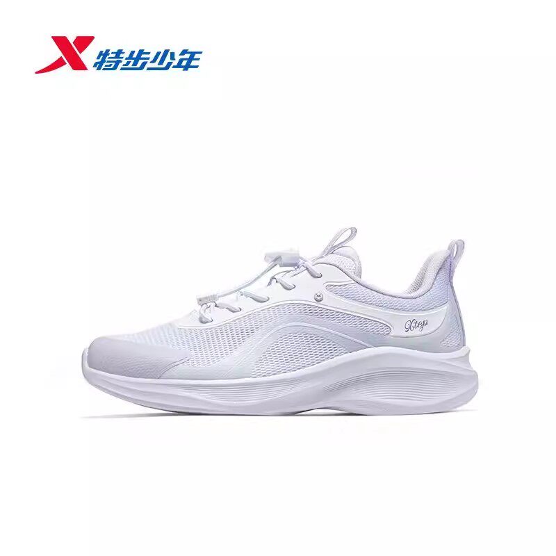 特步童鞋跑鞋女大童2026春夏季新款防滑网面透气缓震运动鞋儿童鞋