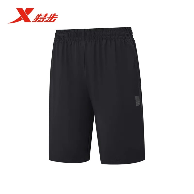 特步运动短裤男2025夏季新款休闲冰丝速干梭织五分裤975229970009