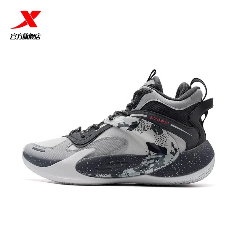 特步御风TD篮球鞋男鞋2024冬季新款高帮实战防滑耐磨正品运动鞋