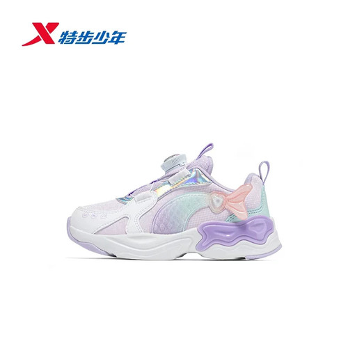【美人鱼鞋】特步儿童2026年秋季新款女小童运动耐磨防滑休闲鞋