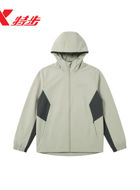 特步保暖风衣男子梭织厚外套2026秋款综训上衣运动服974329160115
