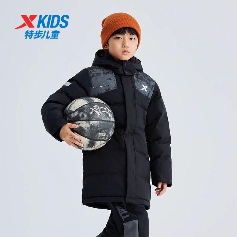 特步儿童中长款羽绒服男童冬季新款大童宽松保暖外套6764251A4068,童装/婴儿装/亲子装,羽绒服,淘宝优惠券,粉丝福利购,淘宝优惠卷