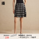 播格纹半身裙女2024春夏新款 小个子学院风高腰a字裙DDR2BD5707