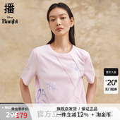 播迪士尼小鹿斑比系列T恤女夏季 DDR2YD5777 短袖 新款 宽松高级时尚