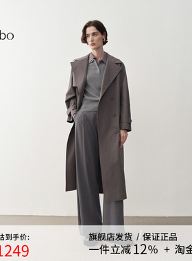 播商场同款黑标系列高智感风衣女25春季新款长款风衣BDS1FD1585