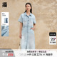 播冰氧吧凉感牛仔连衣裙女2024夏季 领长裙DDR2LD5749 衬衫 新款 时尚