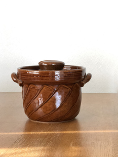 日本进口万古烧砂锅焖饭煮粥饭釜 手作土锅炖肉煲汤粗陶锅耐高温