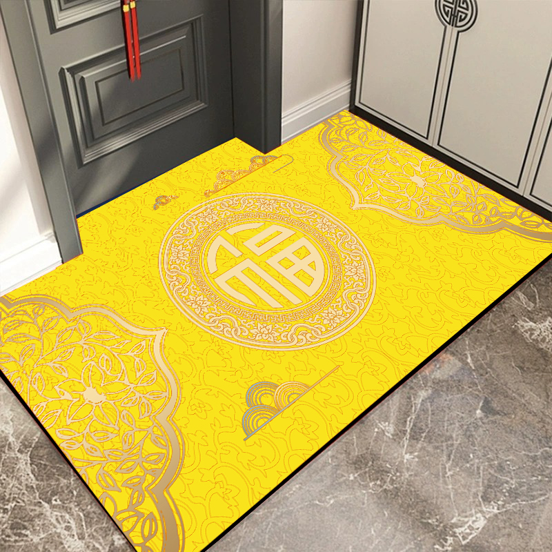 地垫入户门进门黄色金色